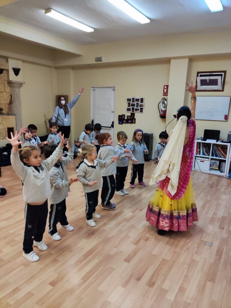 We learn Bollywood dance as part of our enquiry into Indian culture!